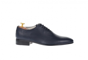 Oferta marimea 39, 41 - Pantofi barbati eleganti din piele naturala de culoare bleumarin inchis - LNIC5BLPR - Img 4