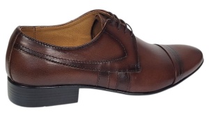 Oferta marimea 39 Pantofi barbati eleganti din piele naturala maro L032MBOX - Img 3