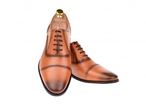Oferta marimea 40 Pantofi barbati eleganti din piele naturala maro BRUNO - L347CON - Img 5