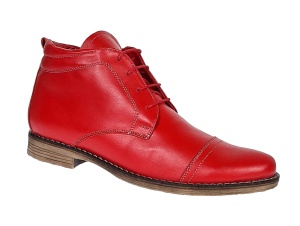 Oferta marimea 41 43- Ghete barbati din piele naturala casual, imblanite, Bond Rosu - LBOND1R - Img 7