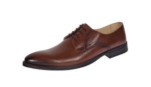 Oferta marimea 44 - Pantofi eleganti pentru barbati, piele naturala maro - 996M - Img 6