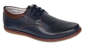 Oferta Pantofi barbati din piele naturala bleumarin 338BLM - Img 2