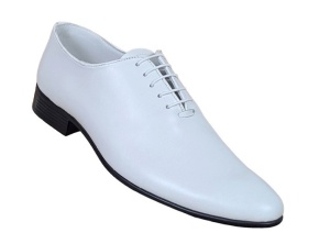 Pantofi barbati, albi, eleganti, din piele naturala box - MOD1ALBBOX