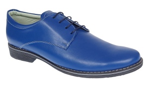 Pantofi barbati casual din piele naturala, Albastru 859AL - Img 3