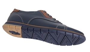 Pantofi barbati, casual din piele naturala, Bleumarin, GKR67BL - Img 6