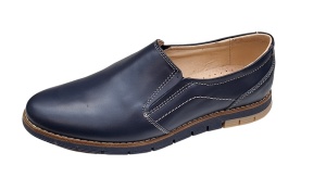 Pantofi barbati, casual din piele naturala, Bleumarin, GKR81BLU - Img 8