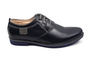 Pantofi barbati, casual din piele naturala bleumarin inchis - 501BOXGBL