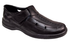 Pantofi barbati casual din piele naturala, decupati, cu scai, calapod lat, GKR24N