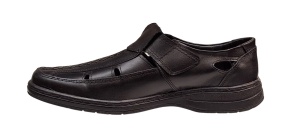 Pantofi barbati casual din piele naturala, decupati, cu scai, calapod lat, GKR24N - Img 6