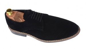 Pantofi barbati casual din piele naturala intoarsa - Model Negru 184 Vel - Img 3