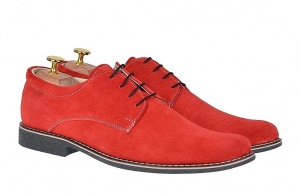 Pantofi barbati casual din piele naturala intoarsa, Rosu - PAROSUVEL - Img 4