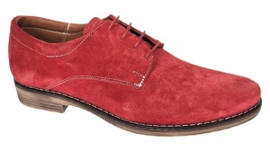 Pantofi barbati, casual din piele naturala intoarsa, Rosu, PARVELTM - Img 2