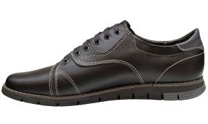 Pantofi barbati, casual din piele naturala, Negru, GKR67N - Img 2