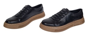 Pantofi barbati casual din piele naturala Negru Gold GKR124N - Img 6