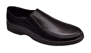 Pantofi barbati casual din piele naturala pe calapod lat Negru GKR1XN - Img 8