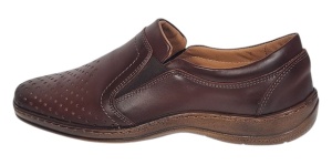 Pantofi barbati casual perforati din piele naturala Maro - GKR03M - Img 2