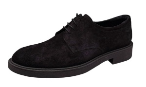 Pantofi barbati, casual, piele naturala intoarsa, Negru, Alexander Rome AREZO - Img 3