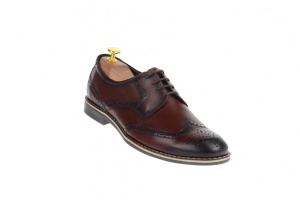 Pantofi barbati casual, visinii din piele naturala - 500VIS