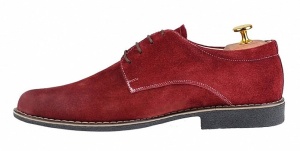Pantofi barbati din piele intoarsa - Model Casual Visiniu PA2VIS - Img 3