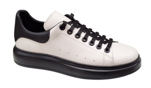 Pantofi barbati din piele naturala Alb - Negru LS7KNA