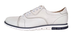 Pantofi barbati din piele naturala - Model Casual Alb GKR67A - Img 5