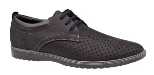Pantofi barbati din piele naturala - Model Sport Casual Perforat Negru 128N - Img 6