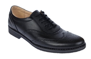 Pantofi barbati din piele naturala, Negru BOX, 870NBOX
