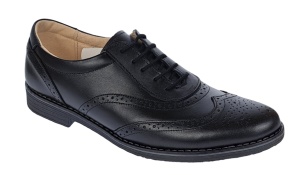 Pantofi barbati din piele naturala, Negru BOX, 870NBOX - Img 5