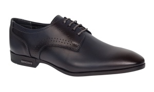 Pantofi barbati eleganti din piele naturala bleumarin GKR101BL - Img 5