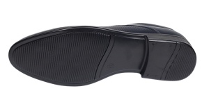 Pantofi barbati eleganti din piele naturala bleumarin inchis - 8305BLUE - Img 3