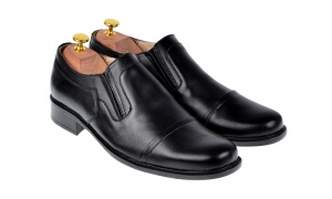 Pantofi barbati eleganti din piele naturala, cu elastic - P33NEL - Img 4