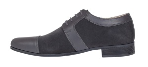 Pantofi barbati eleganti din piele naturala, culoare gri inchis - 1006GRI - Img 2