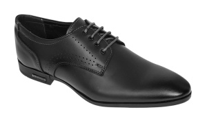 Pantofi barbati eleganti din piele naturala culoare neagra GKR101N - Img 2