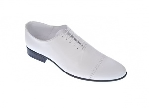 Pantofi barbati eleganti din piele naturala Enzo alb MOD1ABOX - Img 3