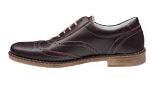 Pantofi barbati eleganti din piele naturala, maro - 870MBOX - Img 2