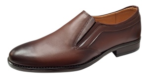 Pantofi barbati eleganti din piele naturala maro fara siret - GKR117ELM