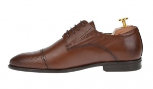 Pantofi barbati eleganti din piele naturala maro - SIR073M - Img 3