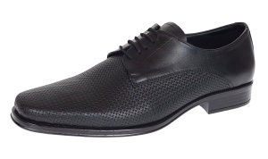 Pantofi barbati eleganti din piele naturala matritata Negru NIK NIC02PRN - Img 7