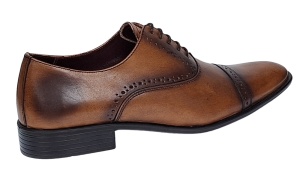 Pantofi barbati eleganti din piele naturala - Model Oxford 246 Maro - Img 2