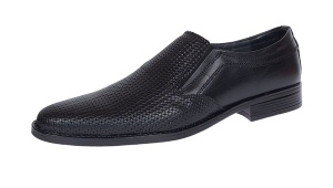Pantofi barbati eleganti din piele naturala Negru 891N - Img 7
