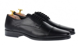 Pantofi barbati eleganti din piele naturala, Negru NIC02NVFS - Img 5