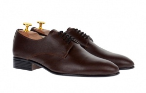 Pantofi barbati eleganti pentru costum, piele naturala maro, NIC211M