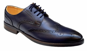 Pantofi barbati office, eleganti din piele naturala, Bleu Navy, TEST68BL - Img 1