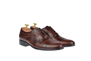 Pantofi Barbati Office, Eleganti, din Piele Naturala, cu Elastic, Maro, CIUCALETI SHOES - Img 2