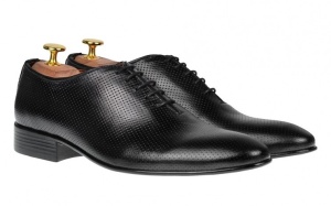 Pantofi barbati office eleganti din piele naturala - Model Negru 026NPERF - Img 4
