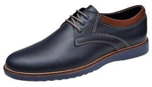 Pantofi barbati sport din piele naturala bleumarin, GKR30BLM - Img 4