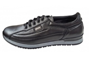 Pantofi barbati sport din piele naturala - Model Luis Negru - Img 3