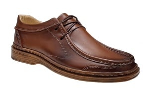 Pantofi casual barbati din piele naturala pe calapod lat - Maro GKR11M