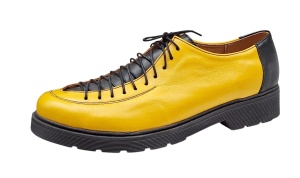 Pantofi casual dama din piele naturala - Model Galben cu Negru PDGINAG - Img 3
