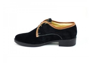 Pantofi copii (baieti) din piele naturala, casual - eleganti P80B - Img 2